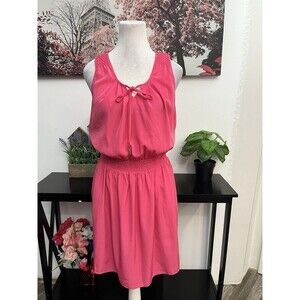 GAP Women’s Blouson Mini Dress Size XS V Neck With Tie Sleeveless With Pockets